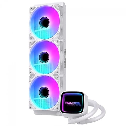WATERCOOLER R5 EURUS WHITE ARGB 360MM TDP 300W, DISPLAY 2"